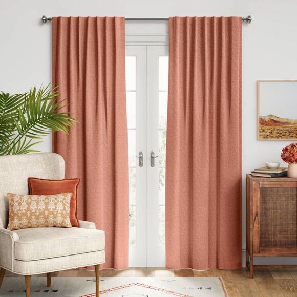 Threshold - Blackout Aruba Window Curtain Panel - Threshold Red - Picture 2 of 4